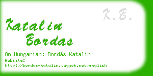katalin bordas business card