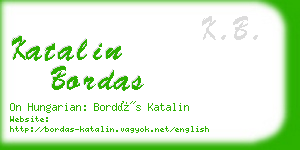 katalin bordas business card
